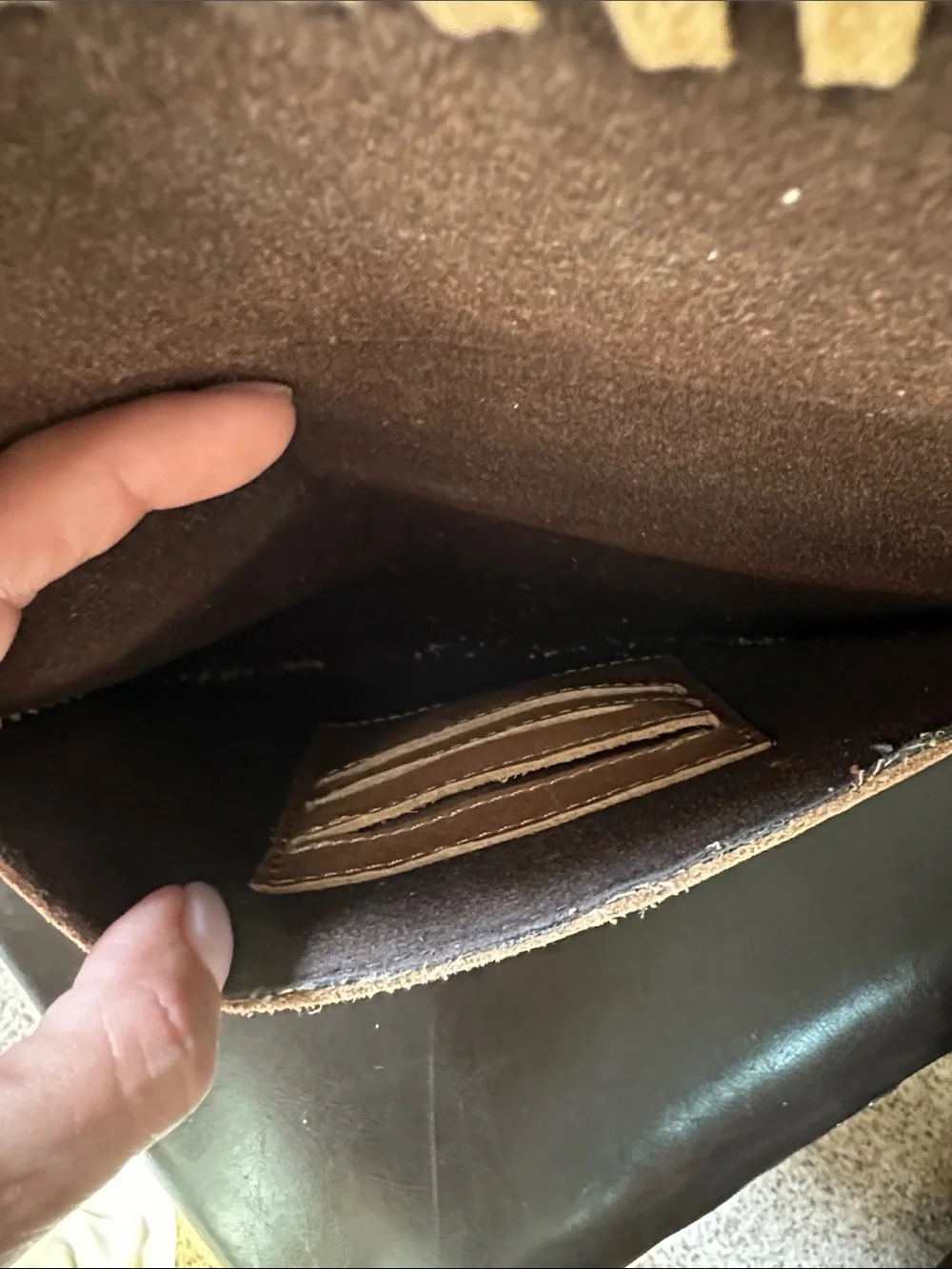 Brown Leather & Cream Cowhide Crossbody Bag